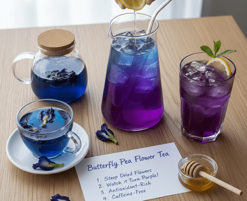 Butterfly Pea Flower Herbal Tea: 5 Powerful Health Benefits with Magic Recipes